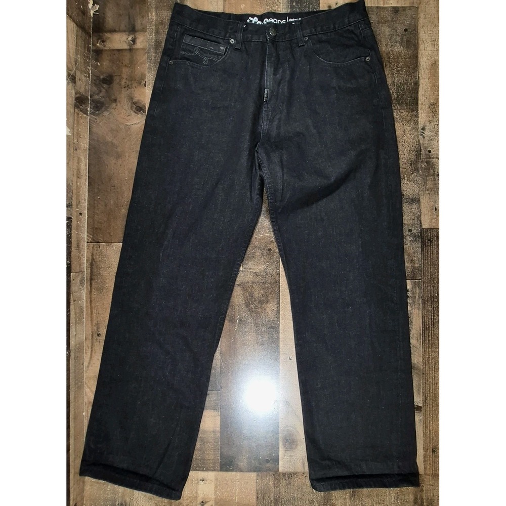 Vintage LRG Lifted Research Group Baggy Jeans Mens 36x32 Black Denim Y2K 2000s